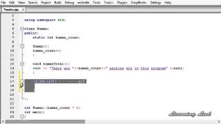 C++ Static Member Functions Methods in Classes 64 C++ Object Oriented Programming Video Tutorial