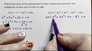 Higher Order Polynomial - Finding Zeros