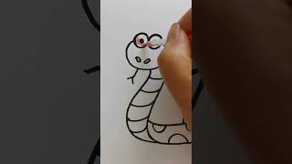 How to draw a snake? #shorts, #guipingzhongart