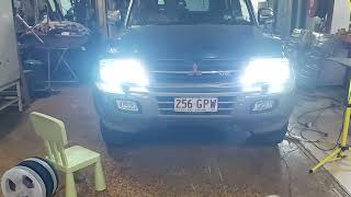 Electric Pajero Headlight testing.