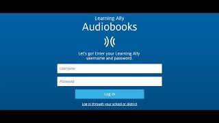 Learning Ally Audiobook App