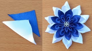 DIY: How to make an adorable fabric rose flower in just 5 minutes! | How To Make Fabric Flower