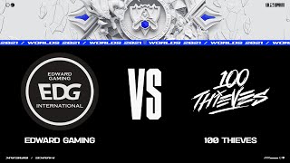 EDG vs. 100 | Worlds Group Stage Day 1 | Edward Gaming vs. 100 Thieves (2021)