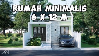 Desain Rumah Minimalis 3D Ukuran 6 x 12 M - House Design