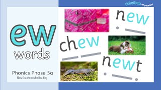 ew Words | Blending for Reading | Phonics Phase 5a