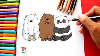 Cómo dibujar a Los Osos ESCANDALOSOS | How to draw We Bare Bears