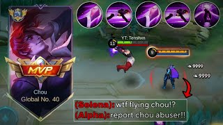 ONLY 1% KNEW THIS!! GLOBAL CHOU SECRET COMBO TO OUTPLAY META HEROES IN SOLO RANK!! 🔥🔥