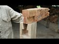 Awesome Japanese Woodworking Joints Skills, Amazing Making Tensegrity Wood Structure With No Screw