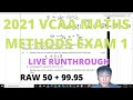 Runthrough - 2021 VCE Methods Exam 1