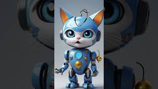 Futuristic Robot Cat A Playful, High Tech Companion