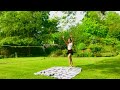 gymnastics in garden