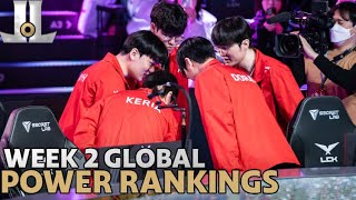 Week 2 Global LoL Power Rankings 2025 Split 1