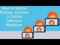 how to handle multiple windows or tabs in selenium webdriver python || Python switch windows