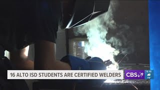 16 Alto ISD students now certified welders thanks to district program