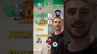 NEWCASTLE OR MAN UNITED | WHO WILL WIN THE CARABAO CUP FINAL?! 🏆😮‍💨
