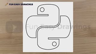 How to Draw Python Logo Easy - Fun Easy Drawings #FunEasyDrawings #easy #logo #drawing #python