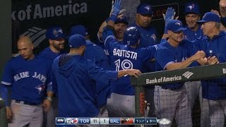 TOR@BAL: Bautista drives 40th homer of the season