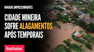 CIDADE NO NORTE DE MINAS FICA DEBAIXO D'ÁGUA APÓS TEMPORAL; VEJA IMAGENS