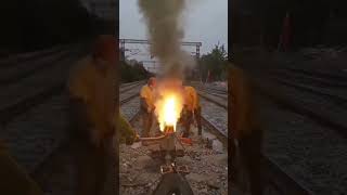 THERMIT WELDING IN CHINA RAIL TRACK ADVANCED WELDING PROCESS