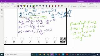 Calculus 3.2 Implicit Differentiation Example 8