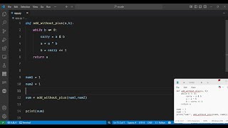 Python 3 Program to Add Two Numbers Without Using + Operator in Terminal Tutorial For Beginners