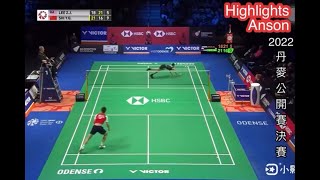 2022 Denmark Open MS F | 李梓嘉 vs 石宇奇 超高水平對決！兩人皆展現最強的防守與進攻！#badminton #highlights #denmarkopen2022