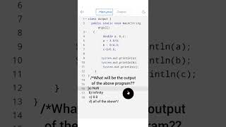 java quiz for practice. #java #shorts #quiz #programming #mcq