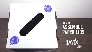 Lavex White Cardboard Paper Recycling Lid Assembly