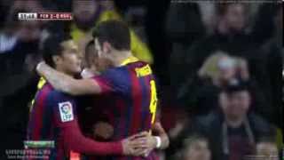 Real Sociedad own goal vs F.C.Barcelona 2014