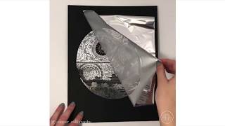 Star Wars Death Star Foil Art by Jessica Cooper