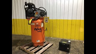 7.5 HP DEVAIR TASV-5052-S 175 PSI VERTICAL AIR COMPRESSOR W/ AIR TAK 20 SCFM AIR DRYER: STOCK 16096