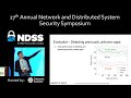 ndss 2020 flowprint semi supervised mobile app fingerprinting on encrypted network traffic