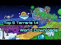 Top 5 Best Terraria World Downloads! (LINKS IN DESCRIPTION) (IOS/ANDROID) | Terraria 1.4