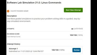 Software Lab Simulation 21-2: Linux Commands