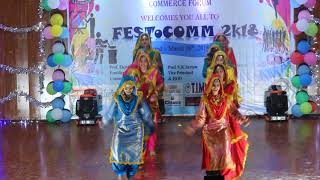 Commerce Festival Performance|| Punjabi Folk Dance || Girls Performance || Trending Bhangra 2018
