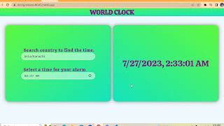 World clock by HTML ,CSS , Javascript