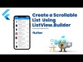 How to Create a Scrollable List in Flutter  | Flutter Listview.builder #listviewbuilder   #flutter