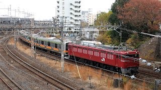 2017/11/28 Delivery of E231 Series for Hachiko Line with EF81-141 at Tabata, Mikawashima \u0026 Toro