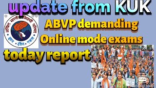 update from Kurukshetra university, exams 22, blended mode exam, ABVP submitted the letter to VC..