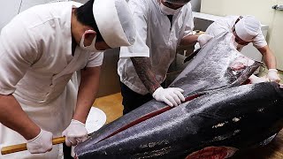 [Full ver]참치해체 달인의 놀라운 실력!!!초대형 참치 해체쇼!!!/(Bluefin Tuna Cutting show)/Korea street food