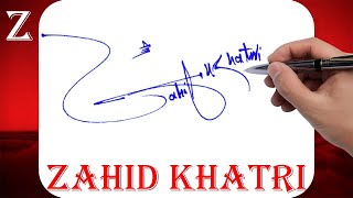 Zahid Khatri Signature Style - Z Signature Style - Signature Style of My Name Zahid Khatri