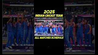 Indian Men's Cricket Schedule 2025🔥