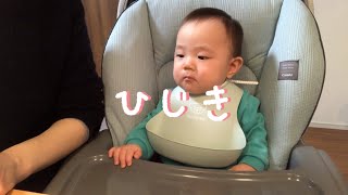 【離乳食134日目】初めてひじきを食べた赤ちゃん【生後9ヶ月】