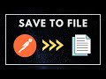 How to programmatically save the response to file in Postman
