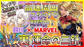 【パズドラ】GWスタミナ０　チィドラ・スパノエ乱獲　裏運命の三針　高速周回（キャプテン翼）