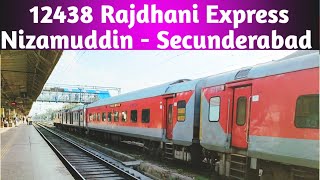 12438 Rajdhani Express Skip Mathura Junction | Hazrat Nizamuddin to Secunderabad