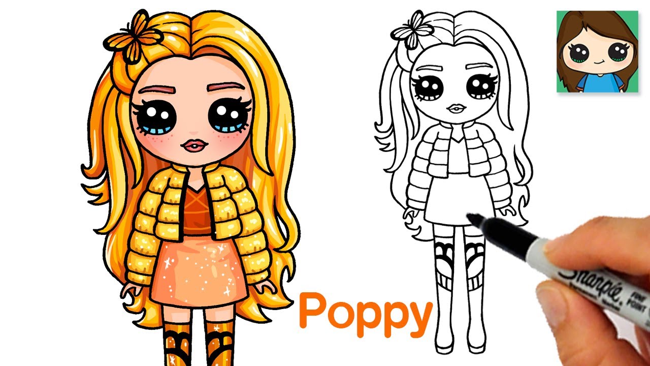 How To Draw Poppy Rainbow High Fashion Doll Youtube