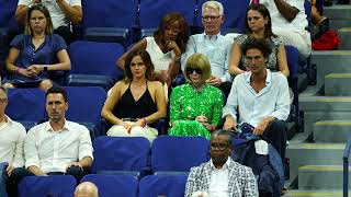 Emma Watson and Anna Wintour at the 2023 US Open Tennis Championships in New York