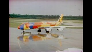 Braniff McDonnell Douglas DC-8-62 Calder South America for Joskes Stores TV Commercial Aug 20 1974