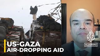 The US has started air-dropping aid into Gaza with 66 pallets containing 38,000 meals sent